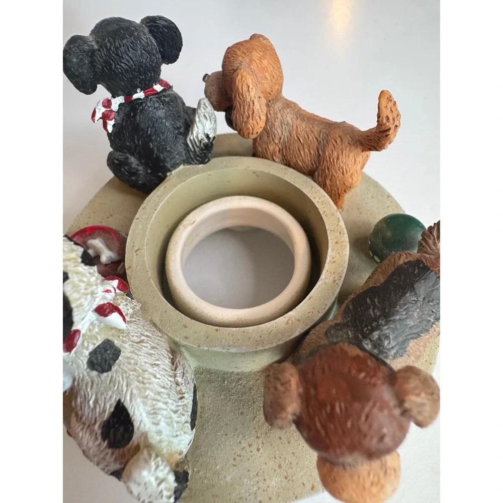 VTG Deb Strain Candle Capper Dogs Figurine Puppy‎ Decor Farmhouse Style